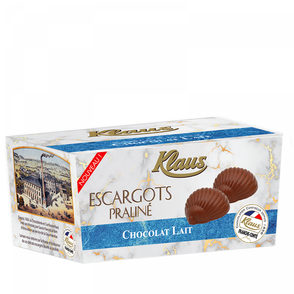 Gros Escargot chocolat blanc fourré praliné - Chocogil – boutique de  chocolats en ligne