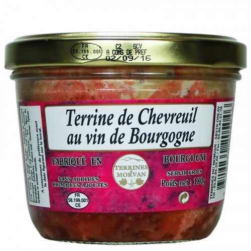 Terrine de chevreuil au vin de Bourgogne 180g