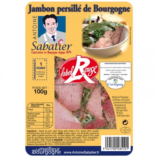 Jambon persillé de Bourgogne Label Rouge 100g - Livraison uniquement en enlèvement chez nos partenaires